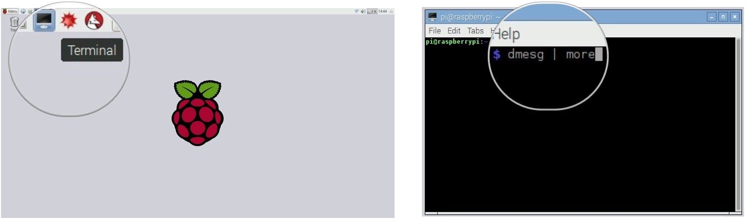 Открытие терминала на Raspberry Pi