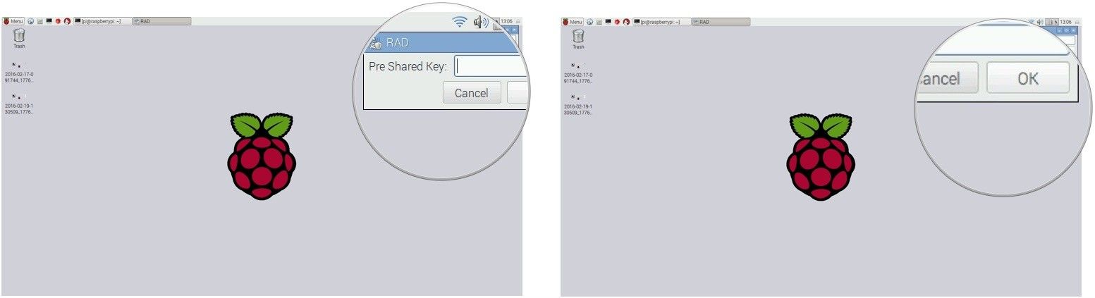 Ввод пароля Wi-Fi на Raspberry Pi