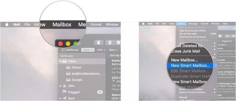 Нажмите Почтовые ящики нажмите Новый смарт-почтовый ящик