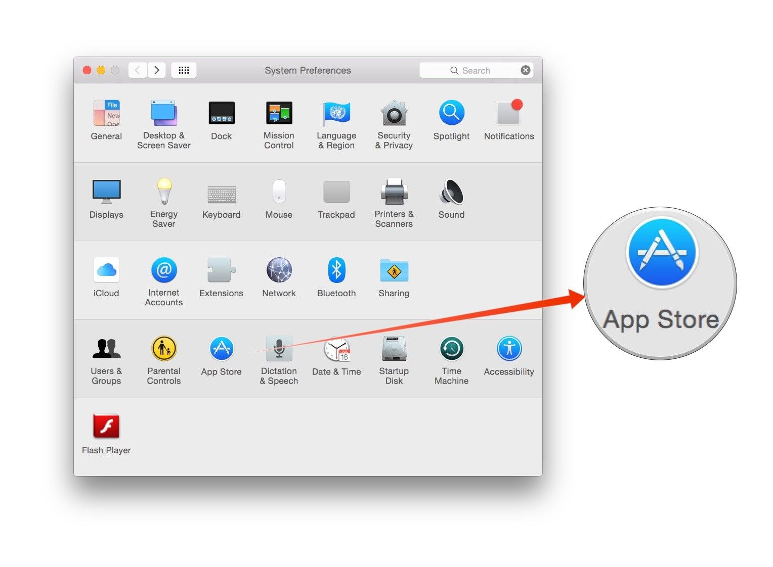 Системные настройки App Store