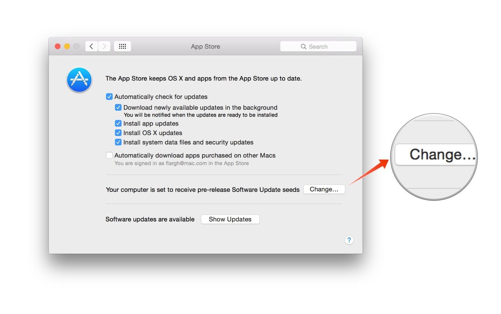Настройки App Store