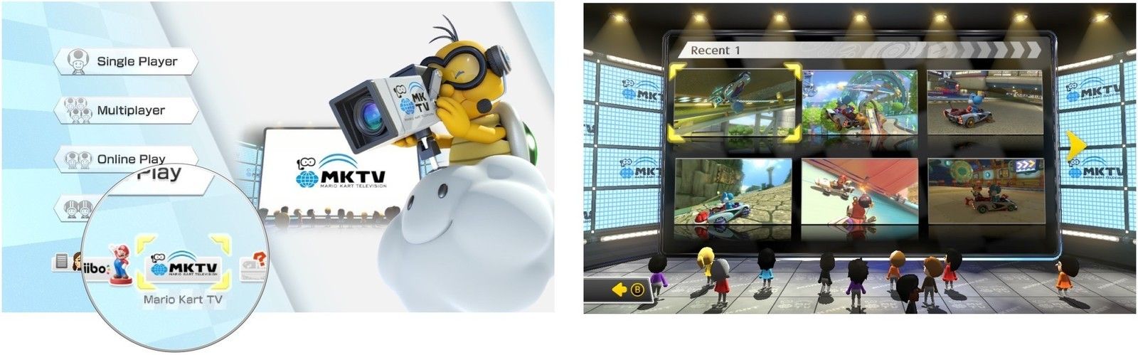 Выберите MKTV, затем выберите ролик с подсветкой