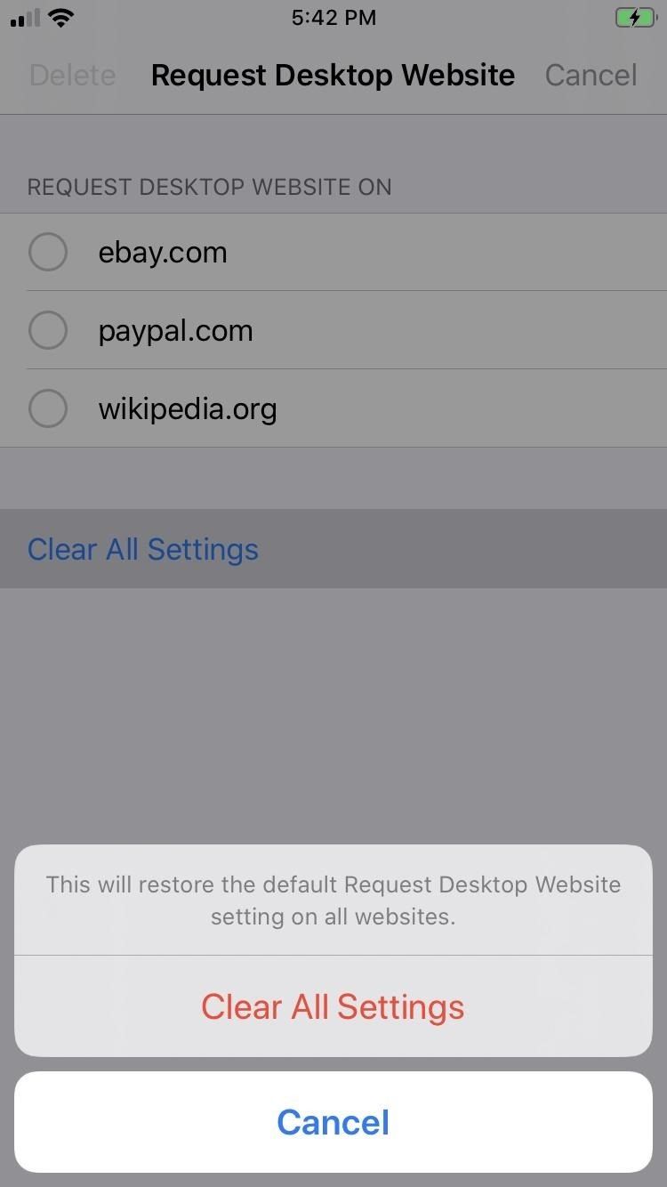 Как заставить Safari использовать представление рабочего стола по умолчанию для определенных сайтов в iOS 13