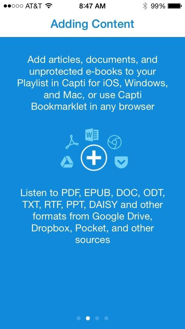 Синхронизируйте списки чтения и облачные документы на вашем iPhone в единый звуковой плейлист