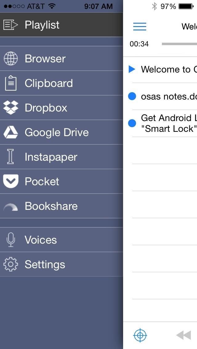 Синхронизируйте списки чтения и облачные документы на вашем iPhone в единый звуковой плейлист