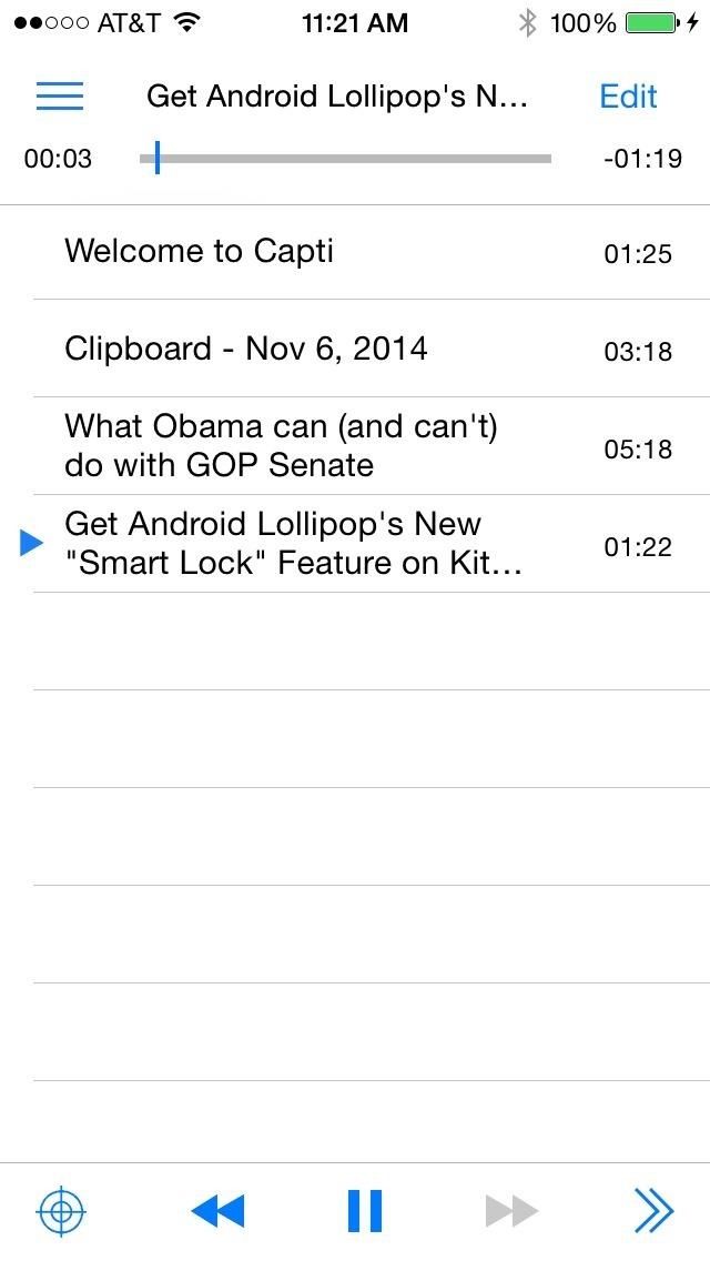 Синхронизируйте списки чтения и облачные документы на вашем iPhone в единый звуковой плейлист
