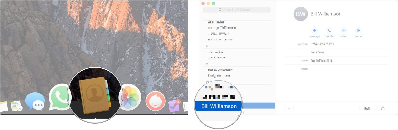 Откройте Контакты, нажмите на контакт