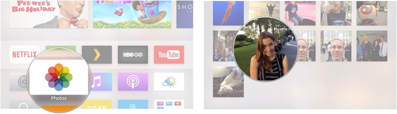 Выбор живых фотографий в Apple TV