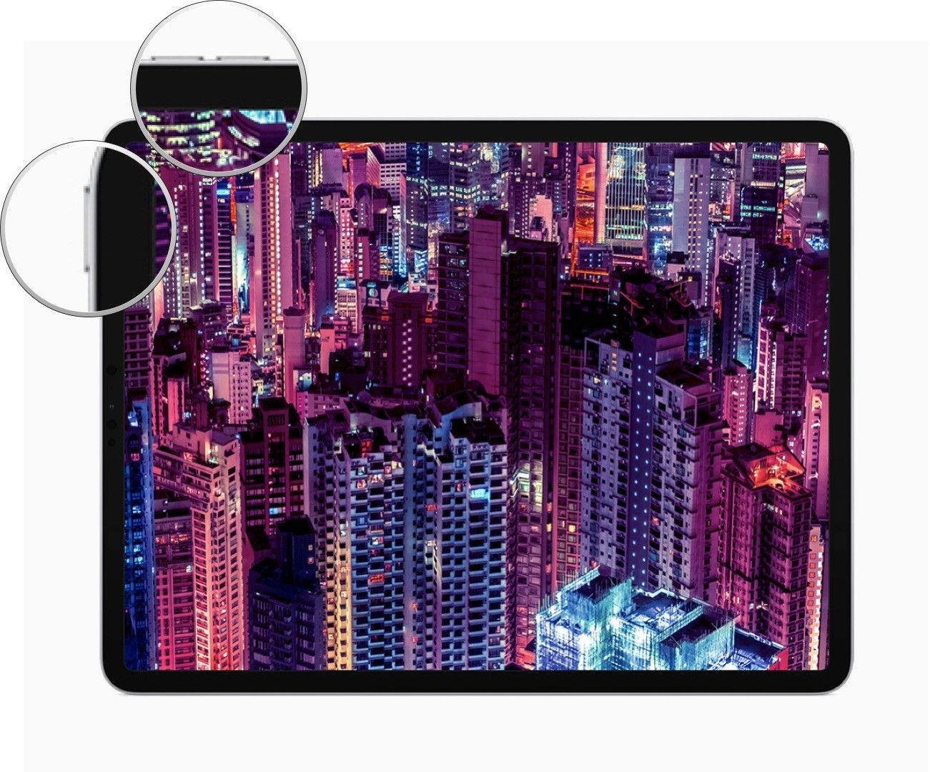 Нажмите кнопку «Режим сна / Пробуждение» и кнопку «Увеличение громкости» одновременно