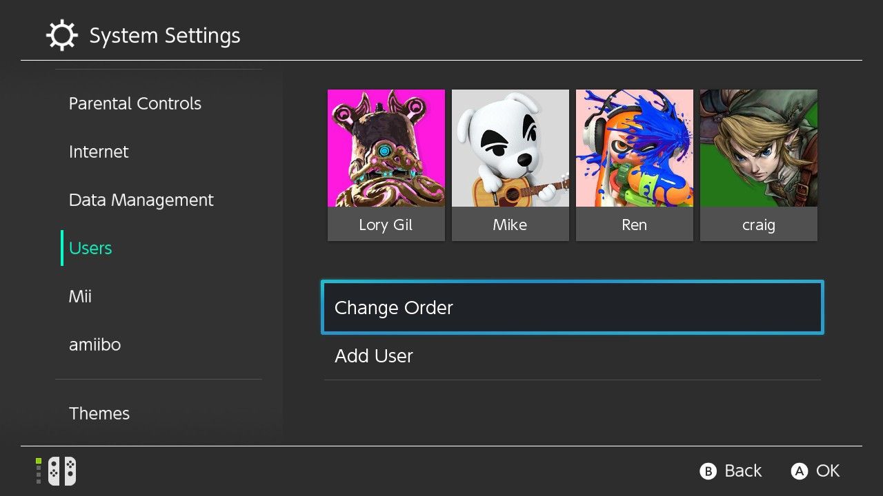 Выберите Изменить порядок