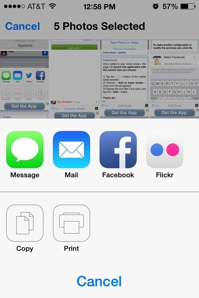 Хитрость в отправке по электронной почте более пяти фотографий одновременно в iOS 7 (плюс, лучший способ сделать это)
