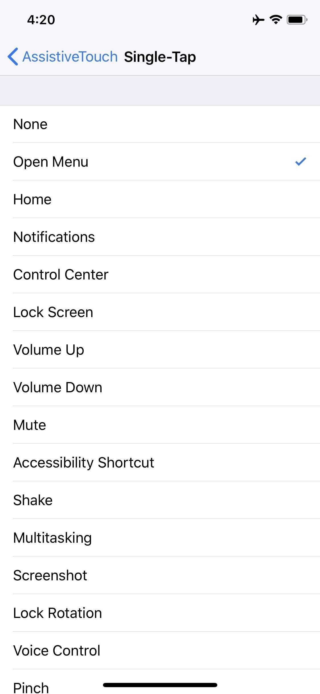 Как добавить кнопку виртуального дома в iPhone X с помощью AssistiveTouch
