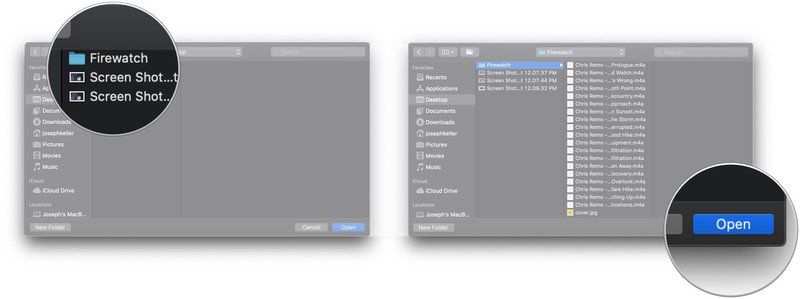 Выберите файл, нажмите Открыть