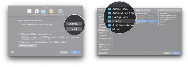 Нажмите Изменить ..., нажмите на папку