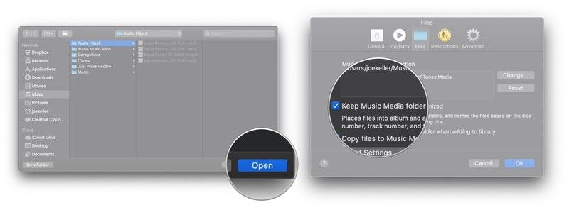 Нажмите Открыть, установите флажок