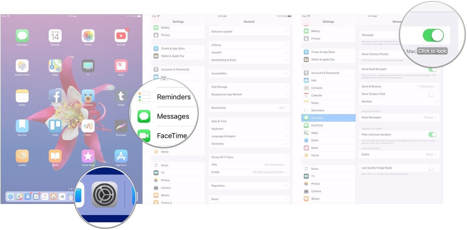 Откройте «Настройки», нажмите «Сообщения», выключите iMessage