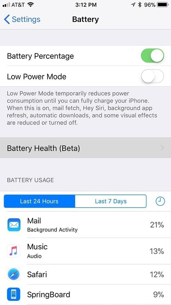 Как проверить свой iPhone's Battery Health in iOS 11