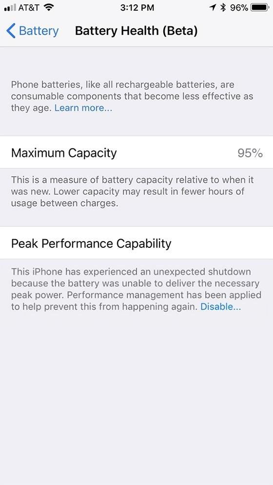 Как проверить свой iPhone's Battery Health in iOS 11