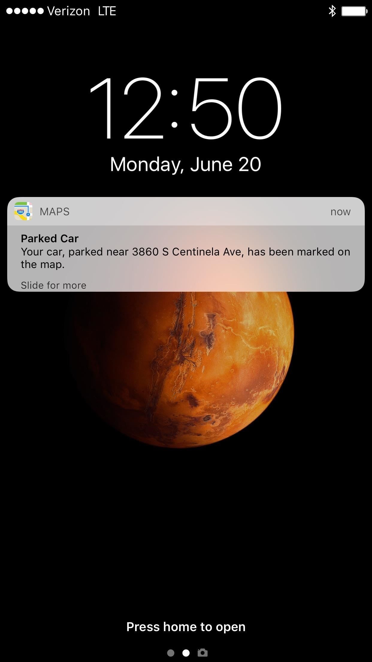 Карты для iPhone автоматически сохраняют место для парковки в iOS 10