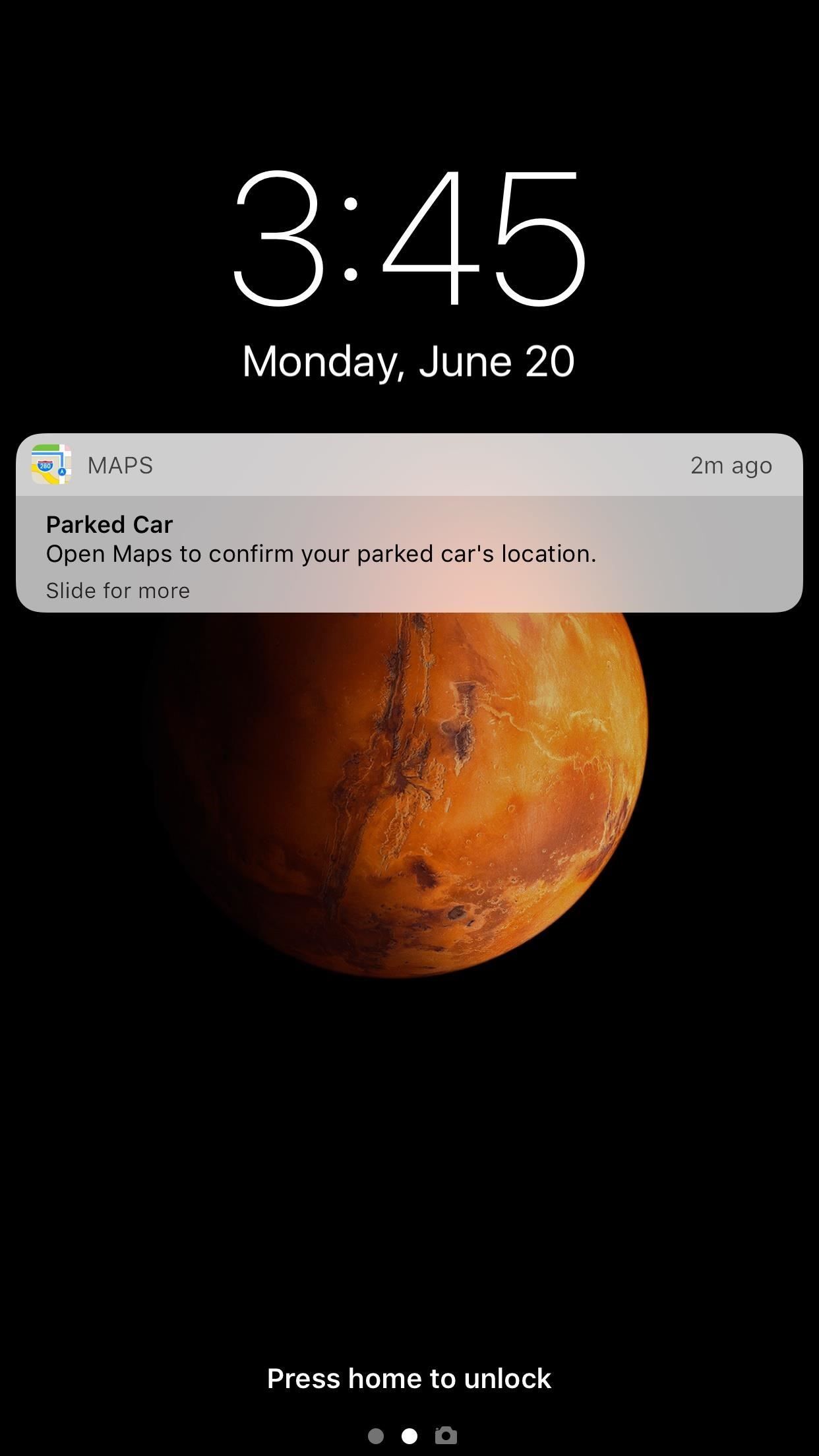 Карты для iPhone автоматически сохраняют место для парковки в iOS 10