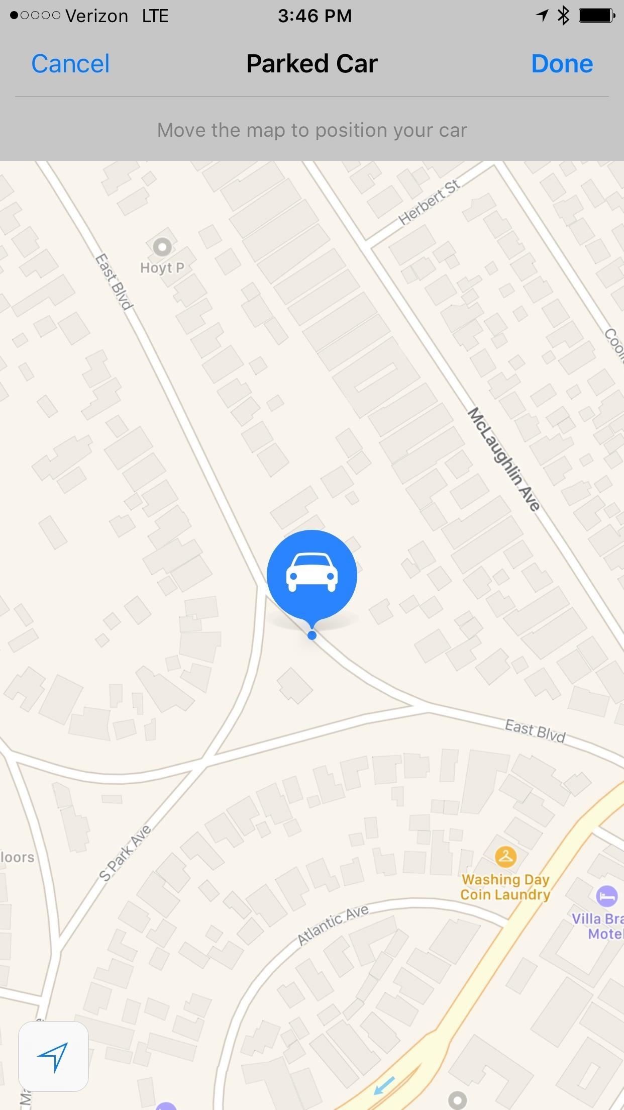 Карты для iPhone автоматически сохраняют место для парковки в iOS 10