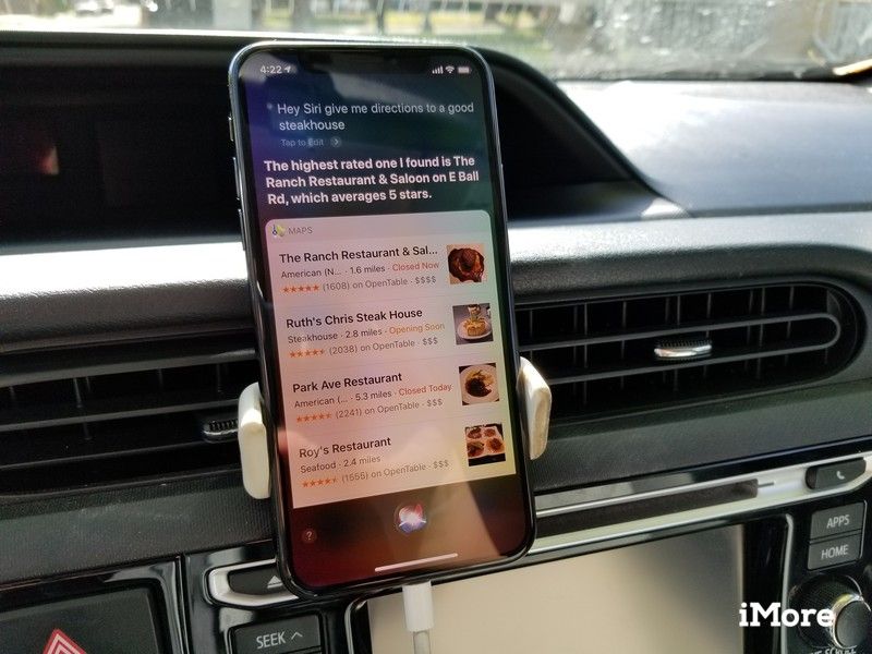 iPhone XS Siri получить места