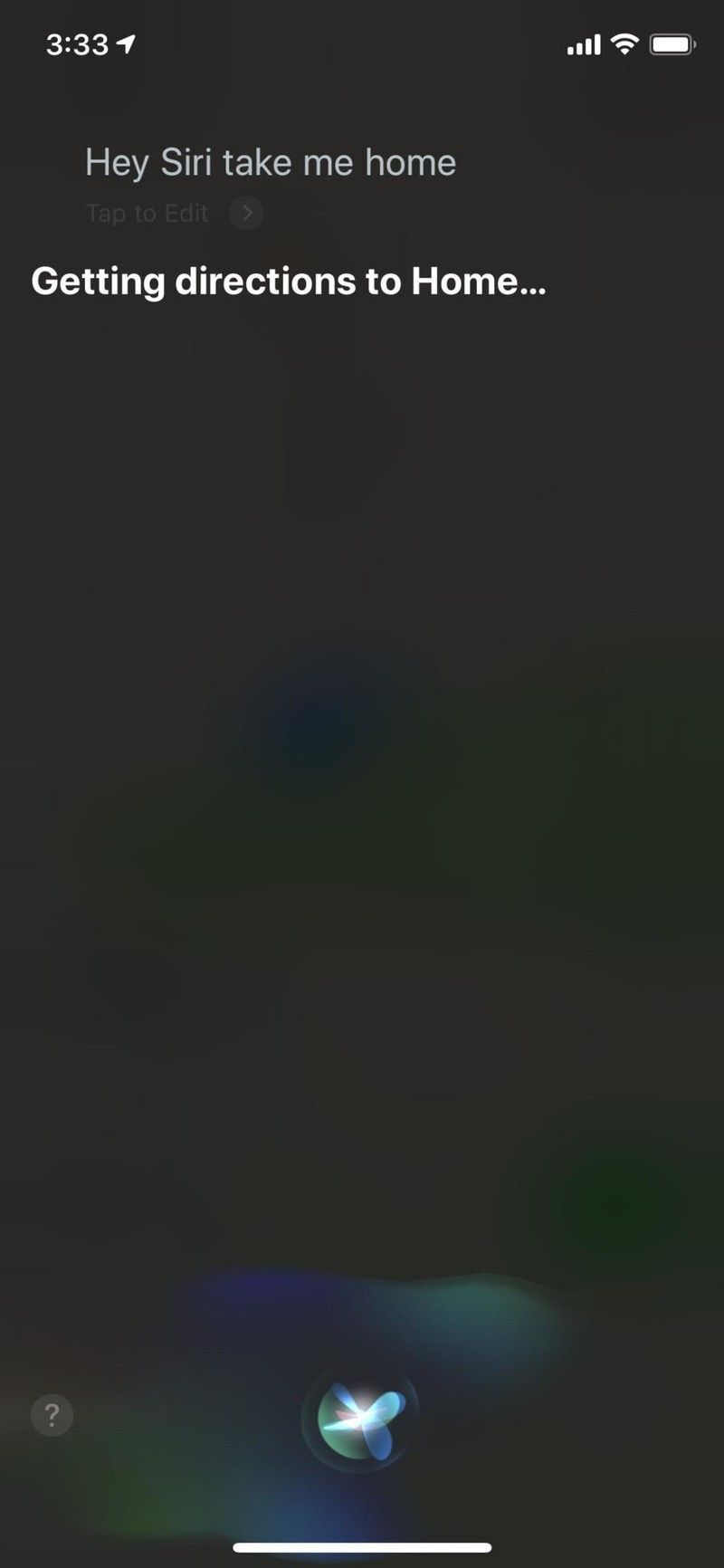 iOS 12 Sii Отвези меня домой