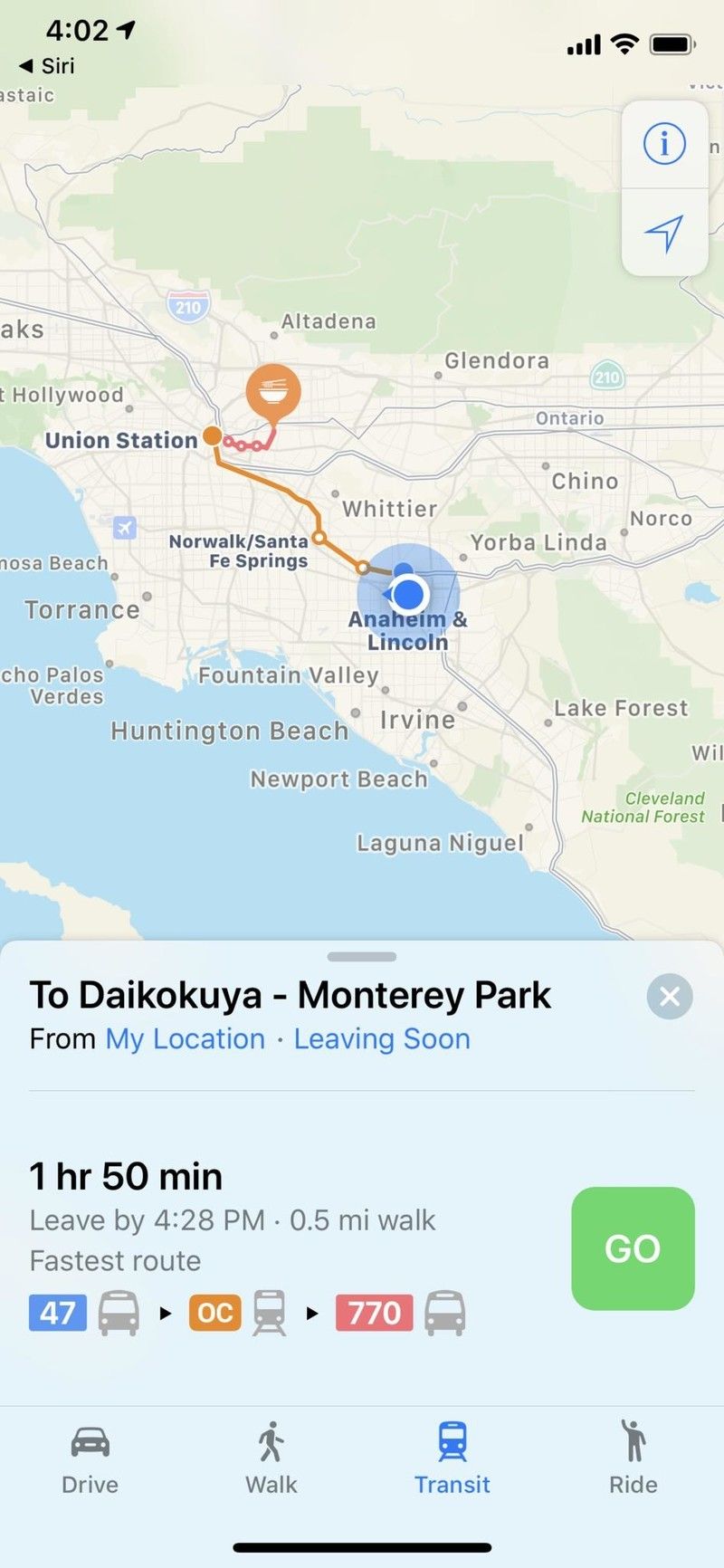 ios 12 siri транзитные направления