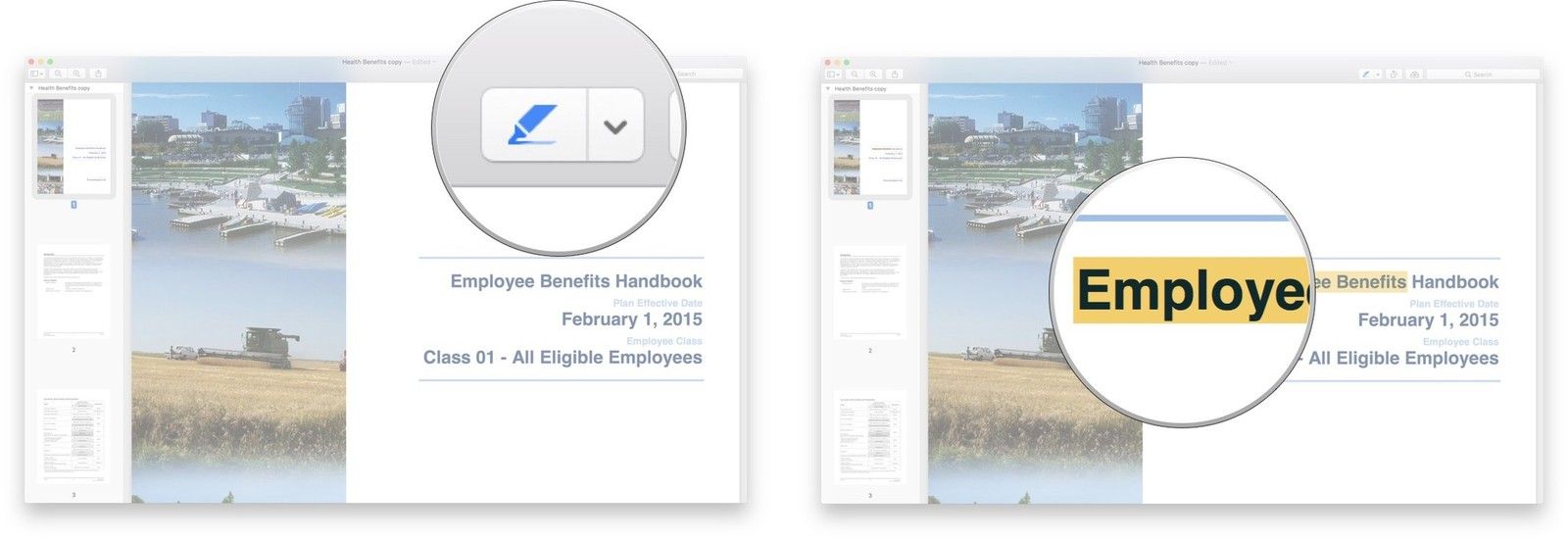 Откройте PDF-файл, который вы хотите выделить, нажмите кнопку «Выделить» и выберите текст, который вы хотите выделить. Повторите столько раз, сколько необходимо.