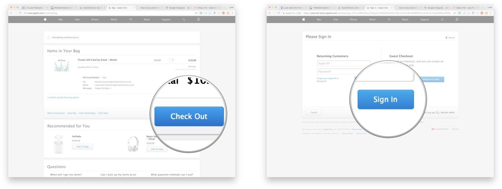 Нажмите «Извлечь», а затем войдите в свой Apple ID.