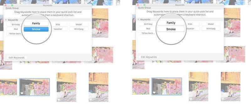 Фотографии Управление ключевыми словами