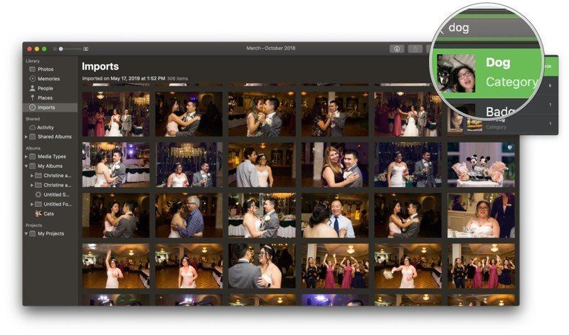macOS Mojave Фото поиск категории