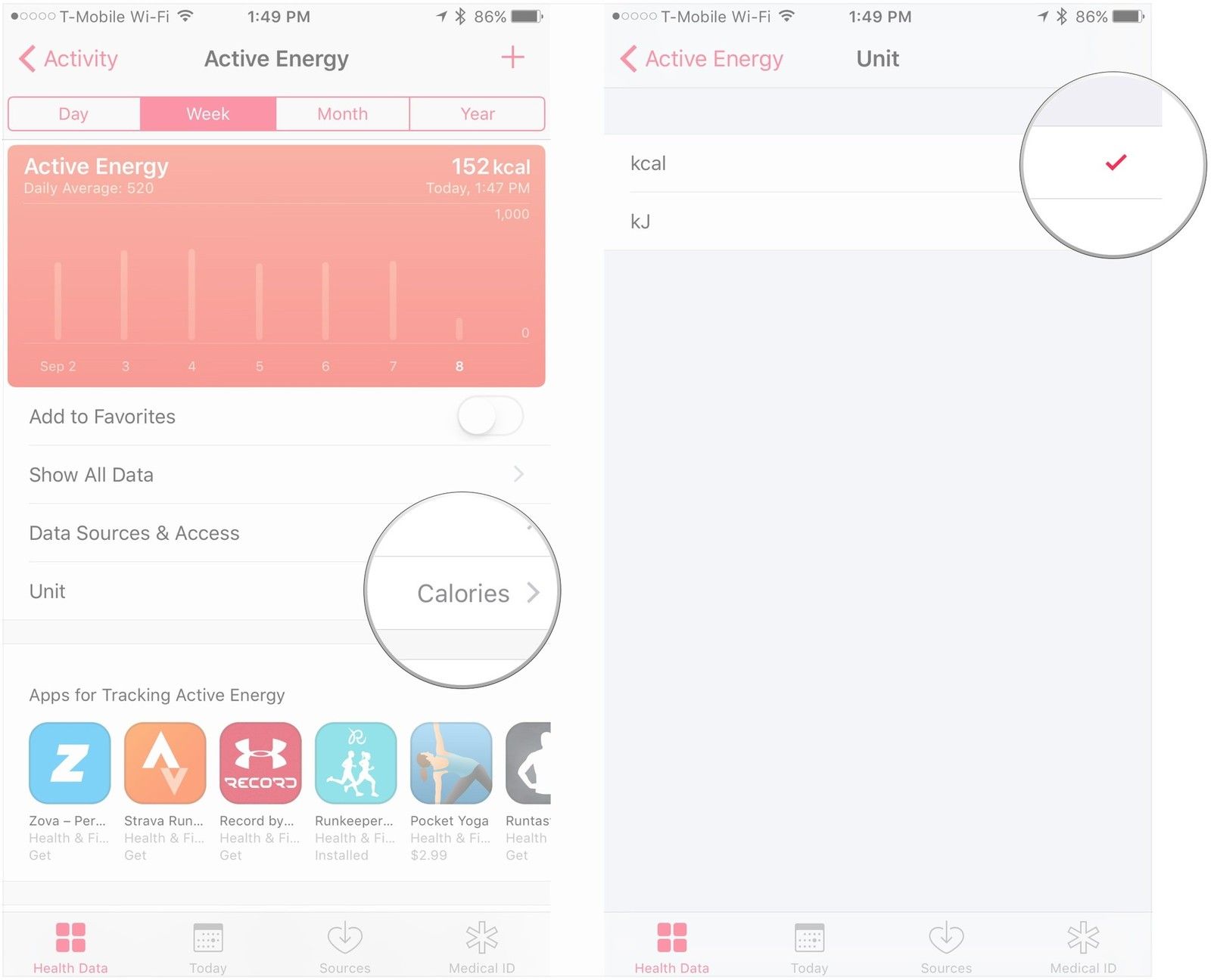 Нажмите Unit, выберите ваш блок