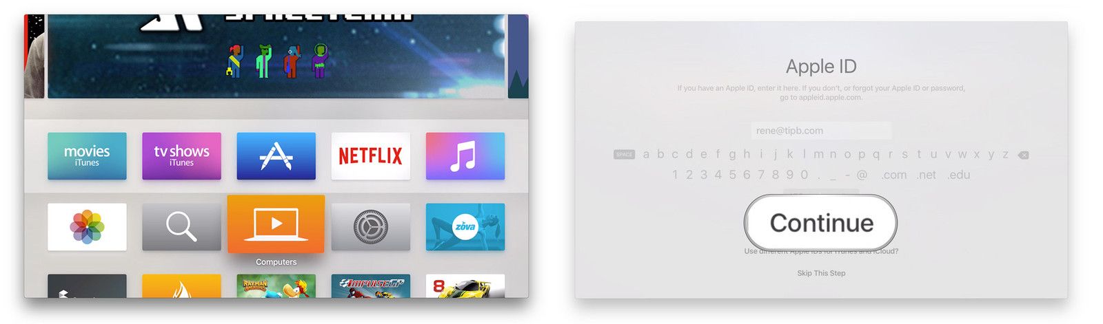 Откройте приложение «Компьютеры», введите Apple ID