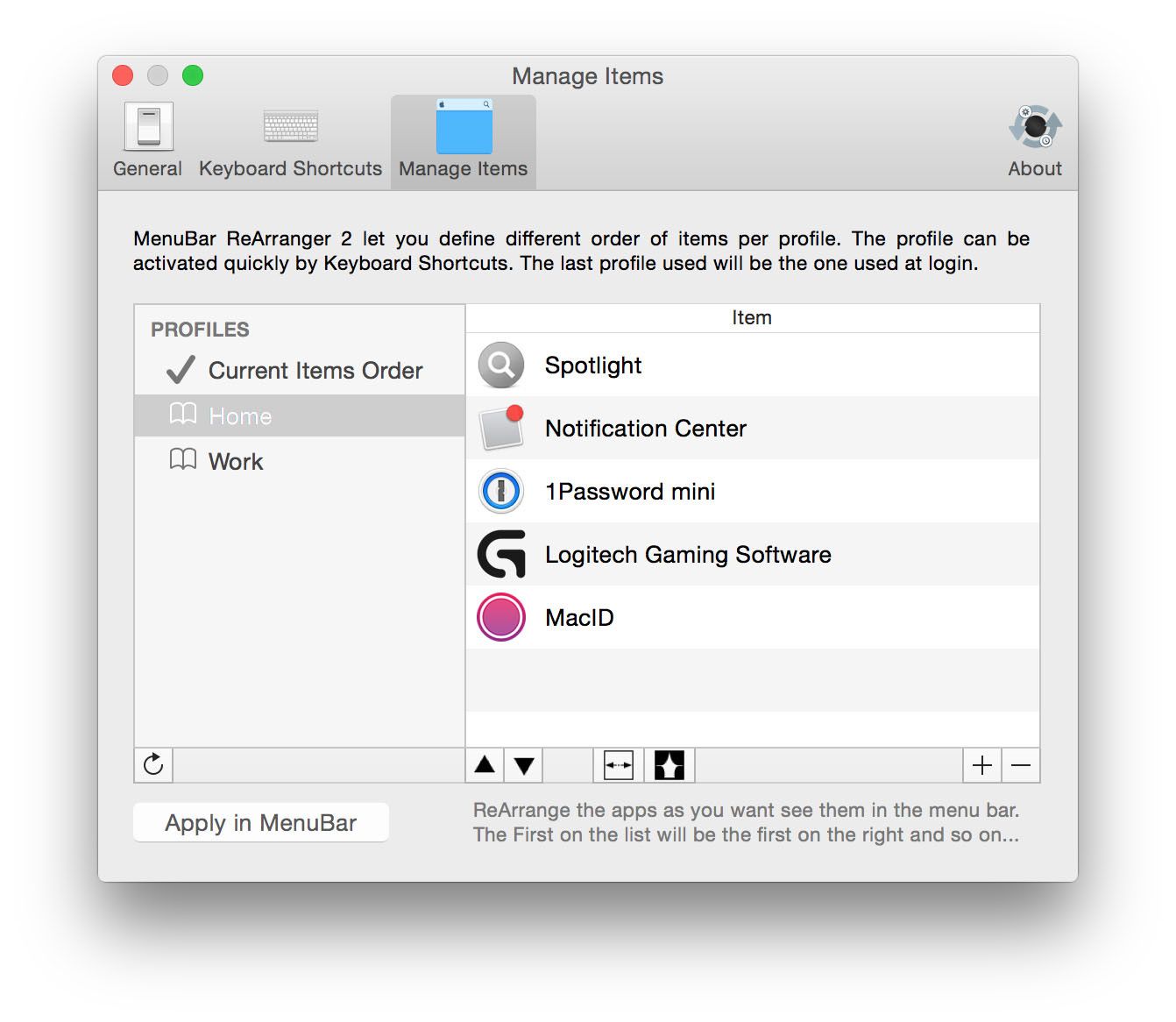 MenuBar ReArranger 2