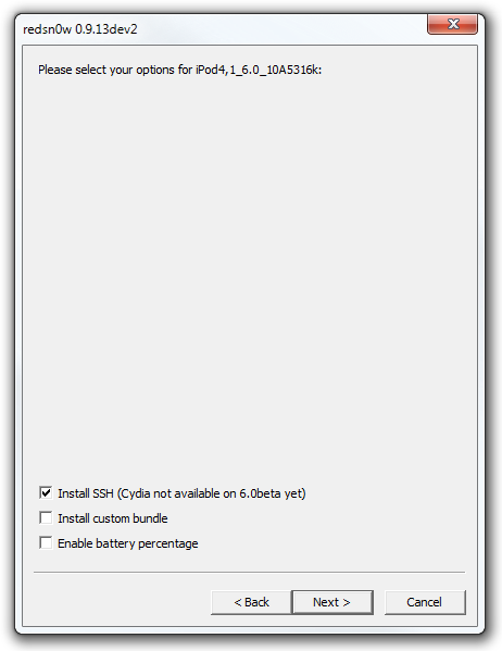 установить ssh redsn0w