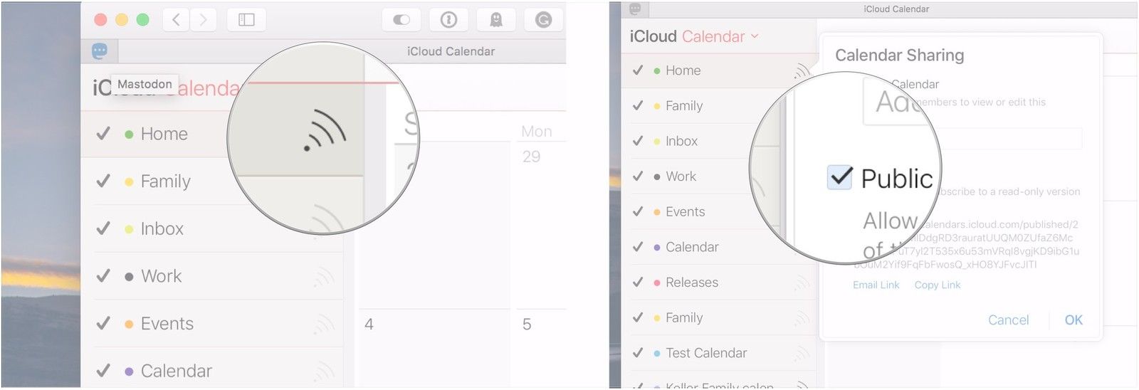 Нажмите значок обмена, установите флажок