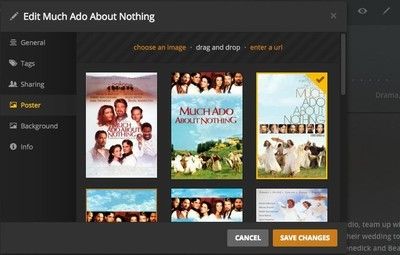 дон't like the default poster art? Plex gives you plenty of alternatives.
