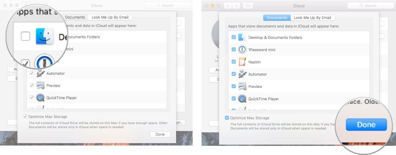 Включение синхронизации рабочего стола iCloud на Mac