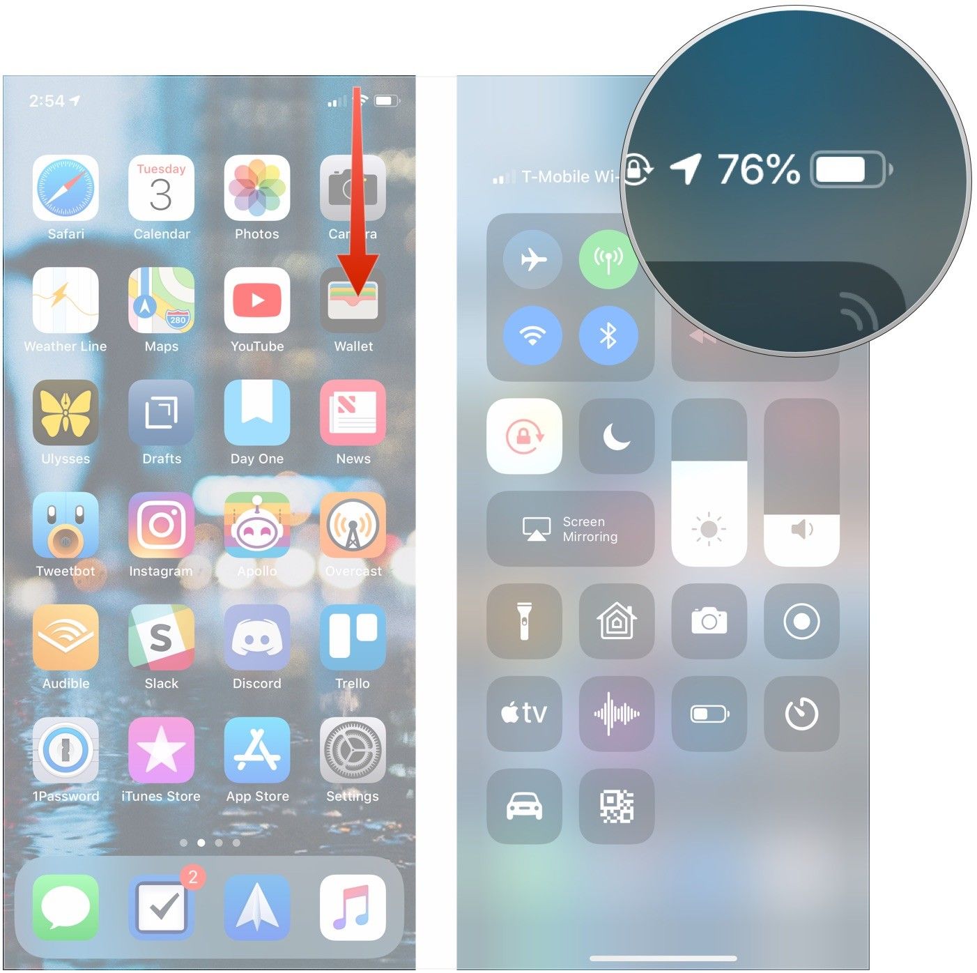 См процент батареи на iPhone X