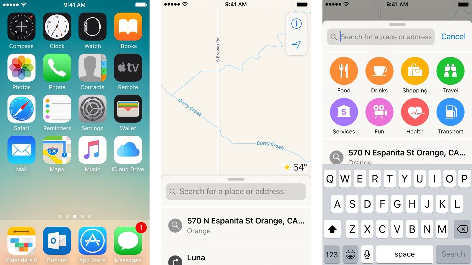 Откройте Карты, нажмите Поиск, выберите Еда
