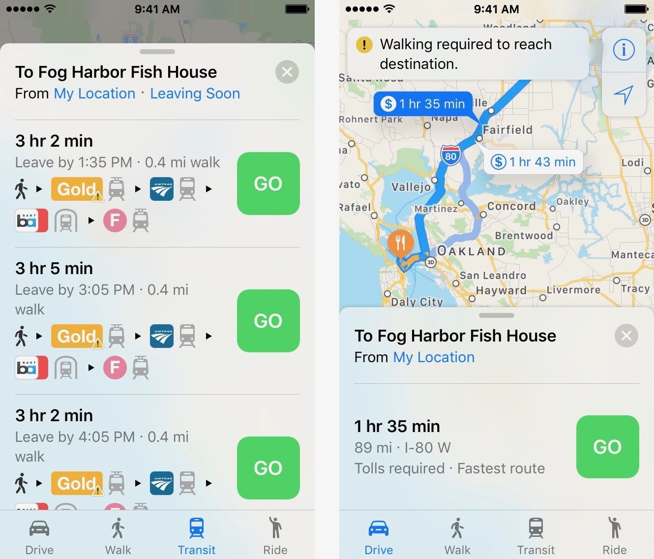Нажмите тип направления, нажмите Перейти