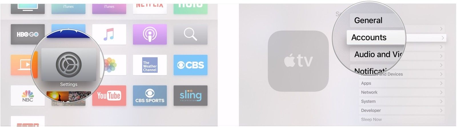 Откройте Настройки, нажмите Учетная запись