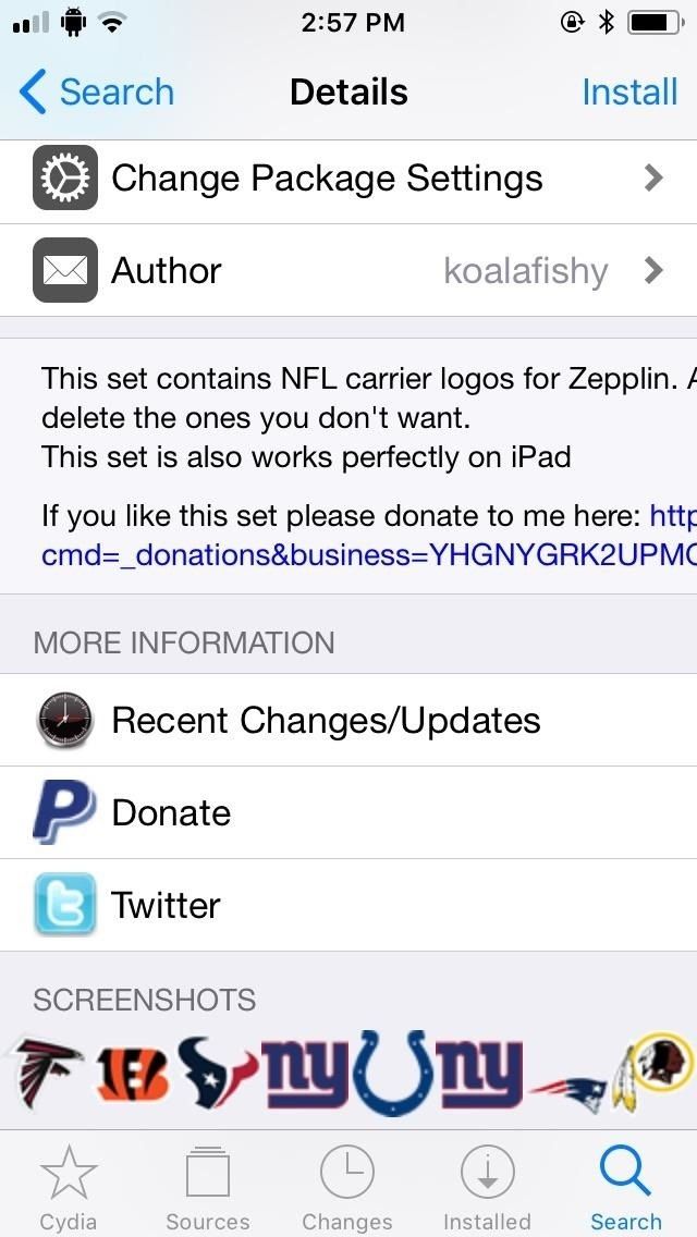 Как заменить имя оператора в вашем iPhone's Status Bar with Custom Text or Logos