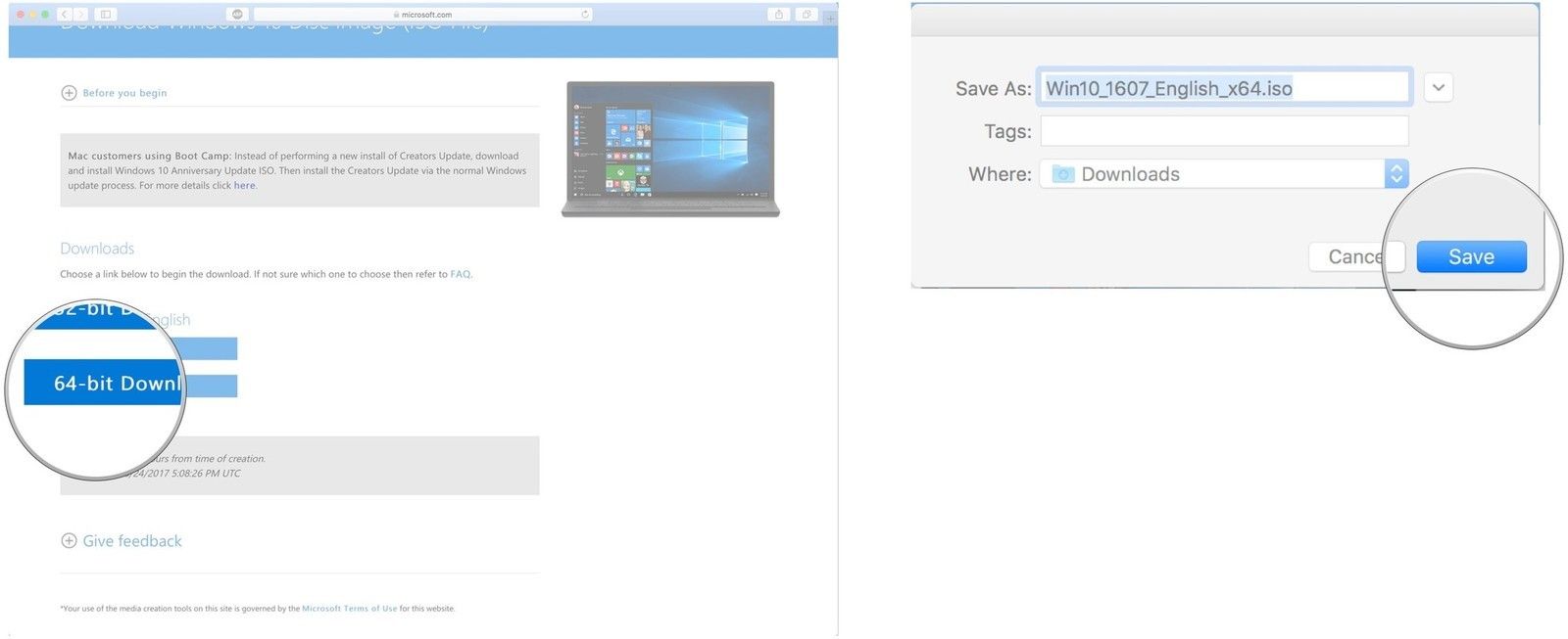 Выберите 64-бит, затем подтвердите