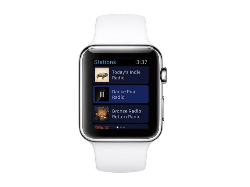Apple Watch с приложением Pandora
