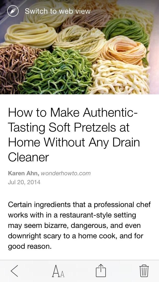 Снимки экрана - это самый быстрый способ сохранить полные статьи в Интернете для чтения в автономном режиме на вашем iPhone