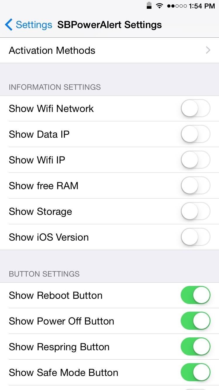 Добавьте меню питания на свой iPhone для быстрой перезагрузки, восстановления, безопасного режима и многого другого