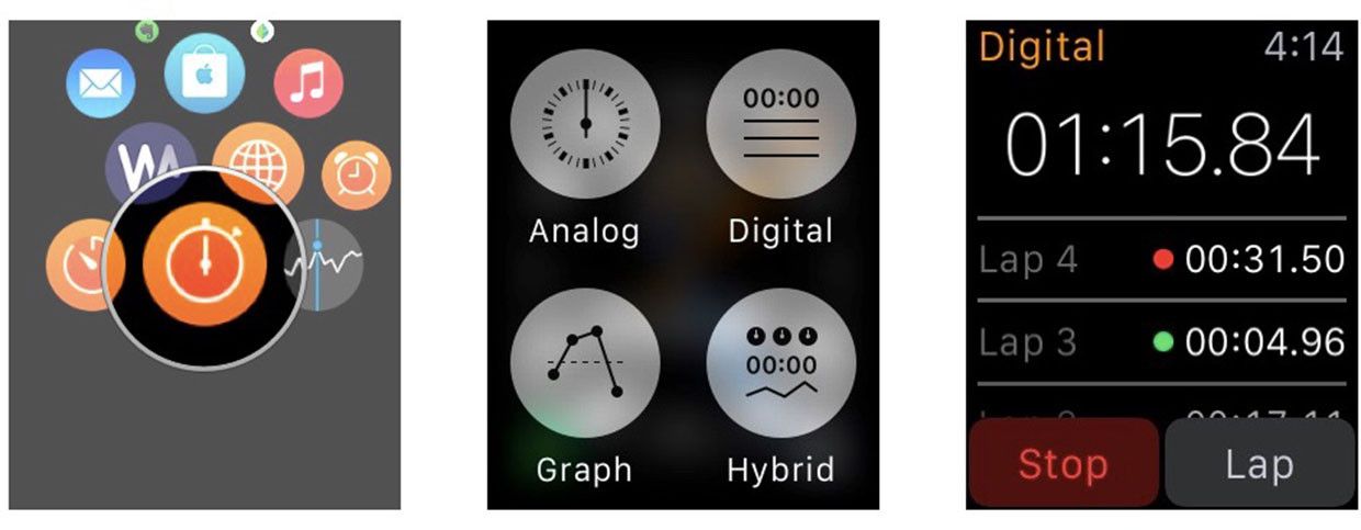 Как переключаться между представлениями секундомера на Apple Watch