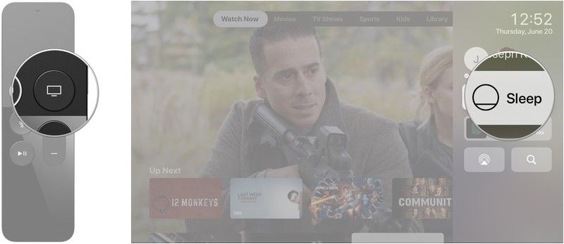 Активируйте Центр управления, нажмите Сон